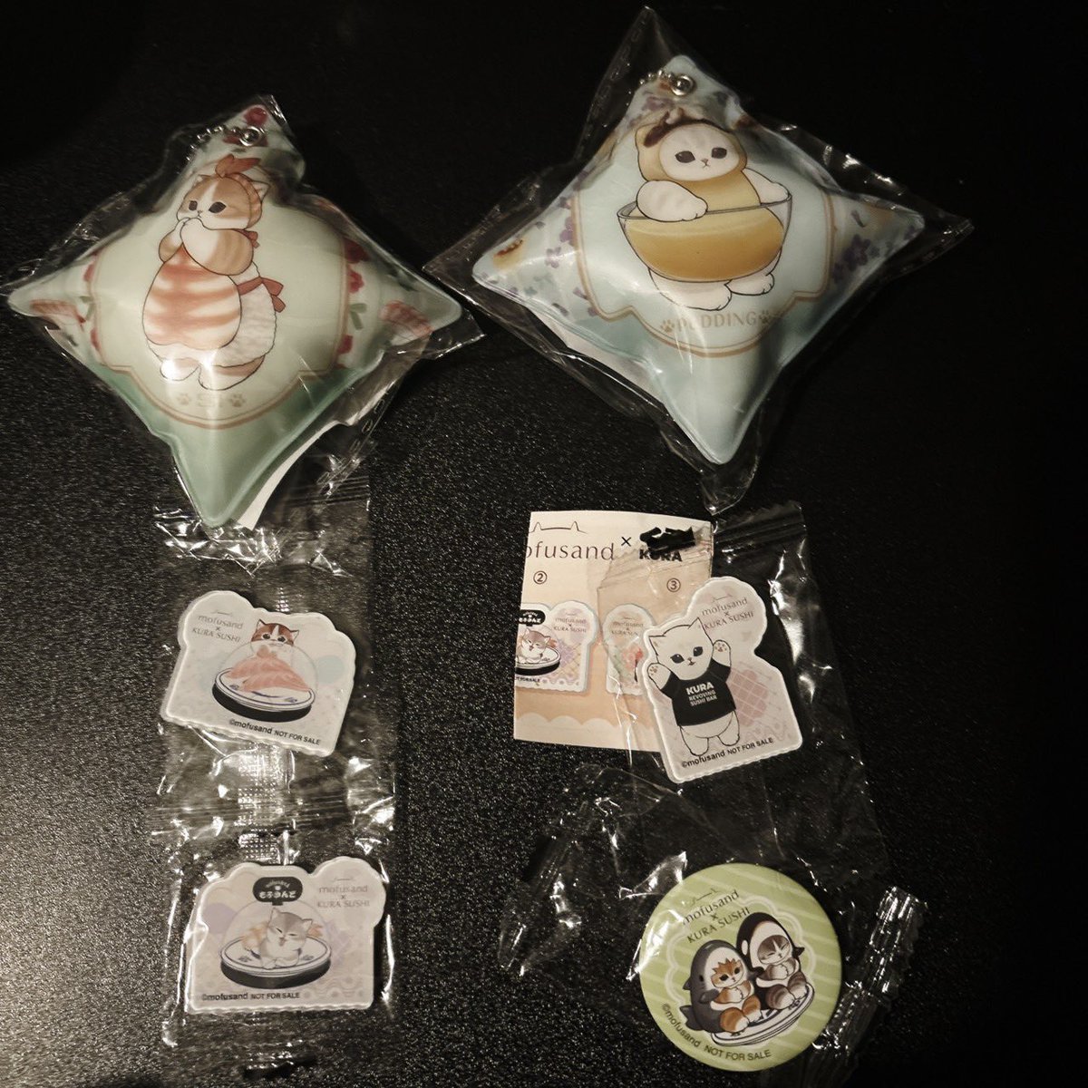 今日もくら寿司🍣
昨日から始まった第2弾のクッション型キーホルダーもらってきた🐈