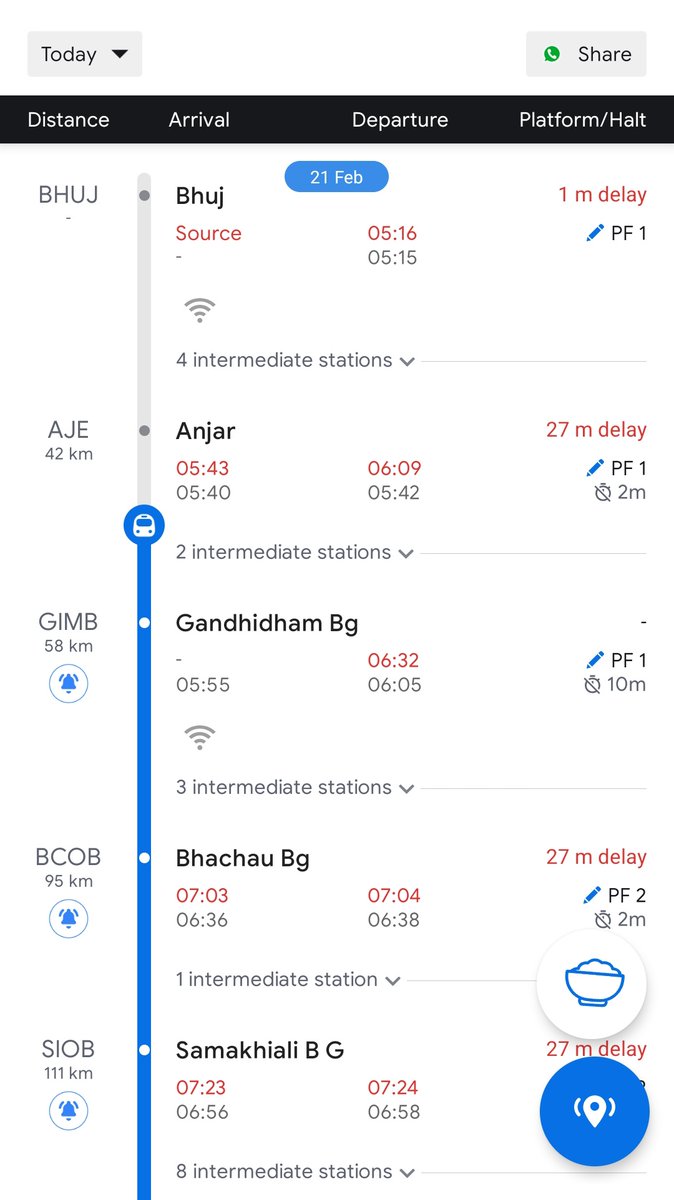 <a href="/RailMinIndia/">Ministry of Railways</a> <a href="/IRCTCofficial/">IRCTC</a> not that fast just depart and already half an hour delay daily half hour #vande metro