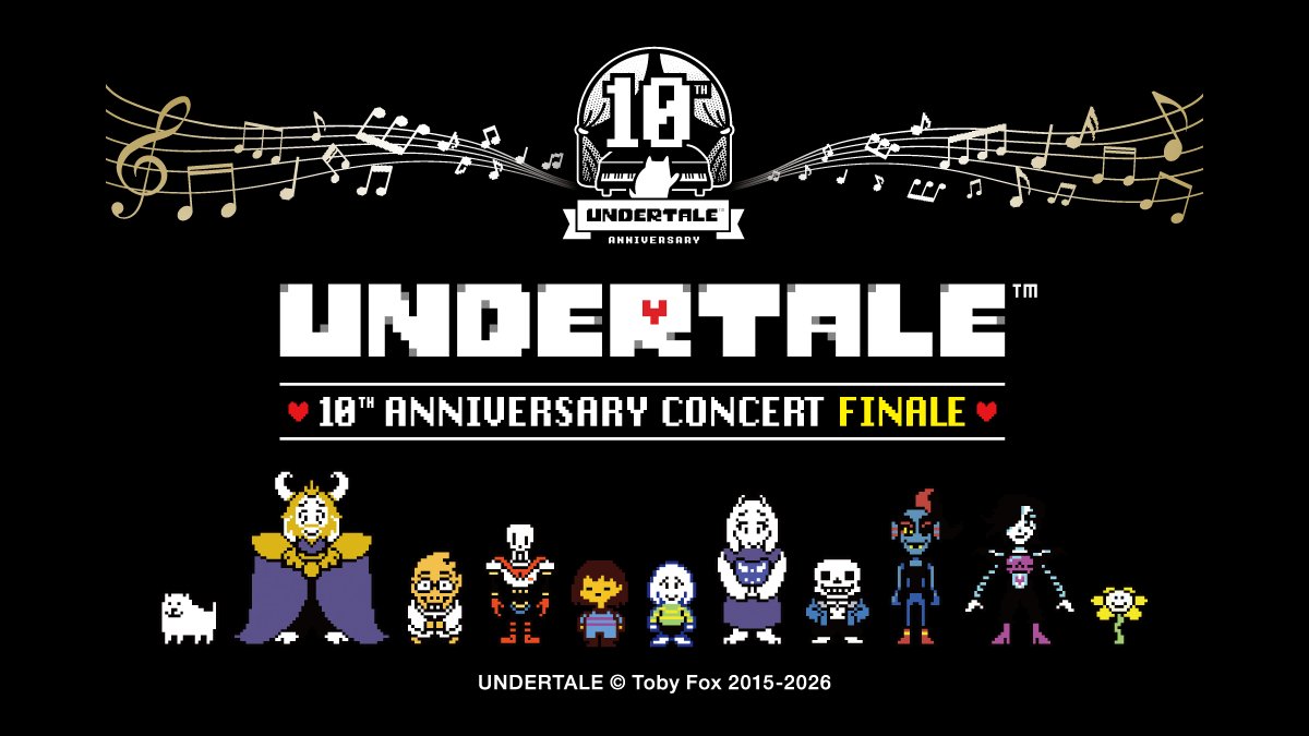 ♥️UNDERTALE 10th Anniversary Concert FINALE♥️

▼本日21日より一般プレイガイド先行 受付開始‼️
4/5　千葉
5/4・5　大阪
5/29　東京

▼静岡・愛知公演は各地主催者先行を実施予定
5/2　静岡
5/24　愛知

▼最速オフィシャル先行、テレ朝チケット先行受付中‼️
5/9　山形

♥️詳細は公式サイトへ✨️