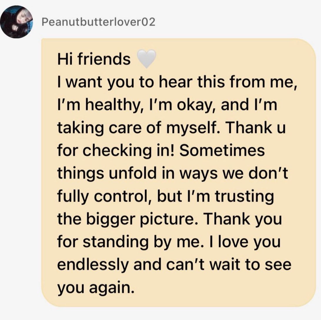 Manon from KATSEYE assures fans that she is healthy, and cant wait to see them again in a new Weverse message!
