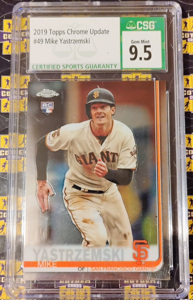 2019 Topps Chrome Update Mike Yastrzemski #49 CSG 9.5 Gem Mint RC