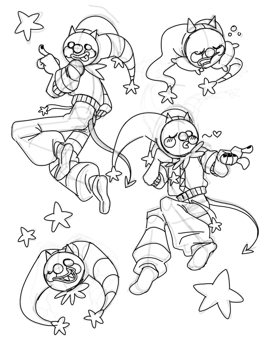 An example sketch page I made for a commission site I’m working on, I’m changing some stuff around, but I’ll be offering sketch comms! 

I quite like how the sketch pages look 💕