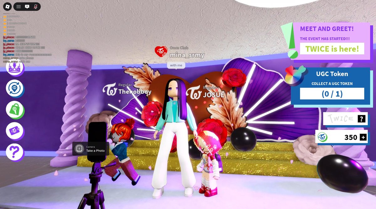 godmitzu's tweet image. JeongMiSana's English messages during the Roblox Meet &amp;amp; Greet 😭