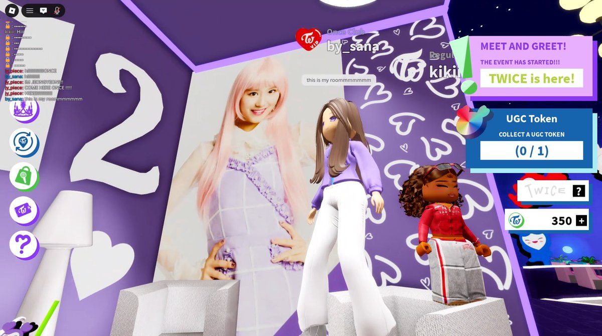 godmitzu's tweet image. JeongMiSana's English messages during the Roblox Meet &amp;amp; Greet 😭