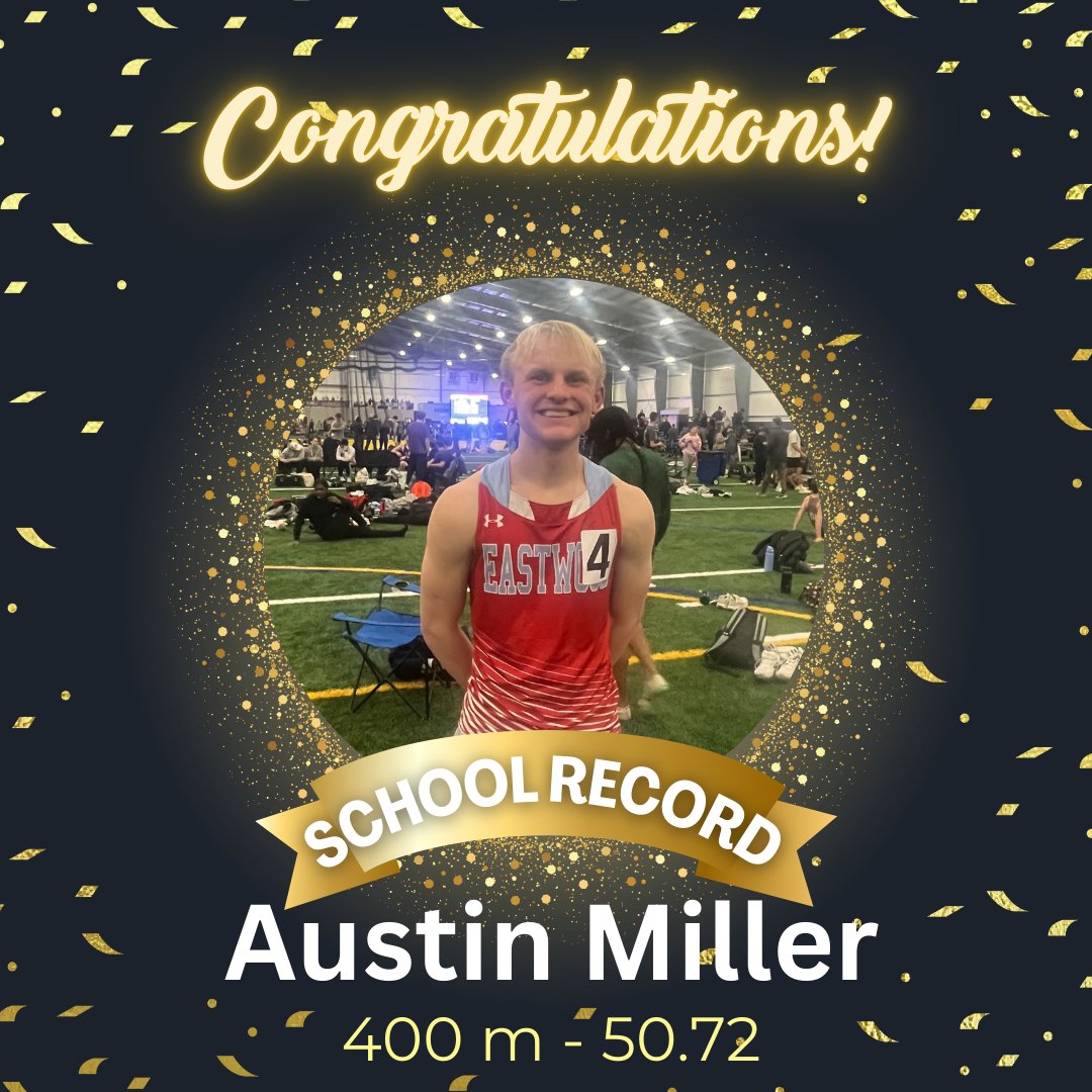 🚨 School Record 🚨
Congratulations Austin on the indoor 400m record.