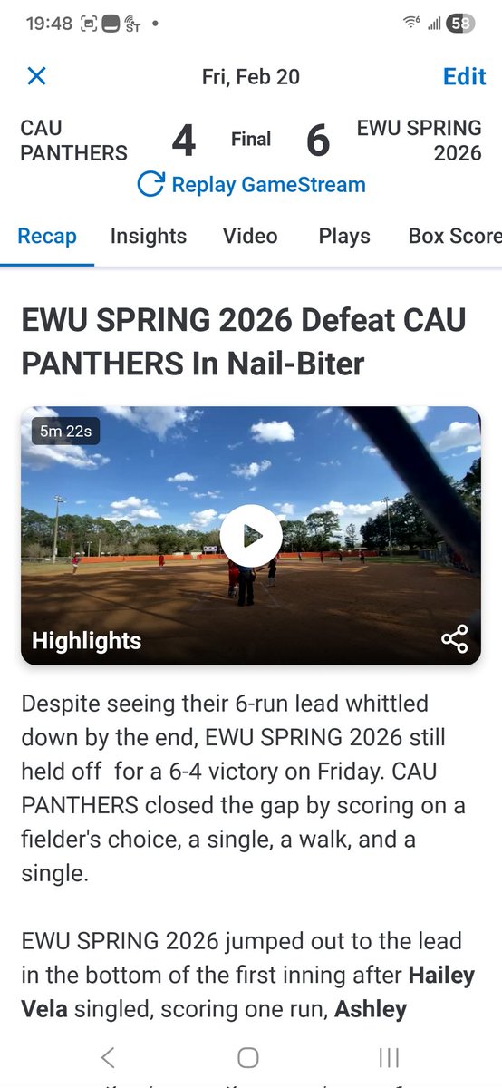 Edward Waters Softball tweet media