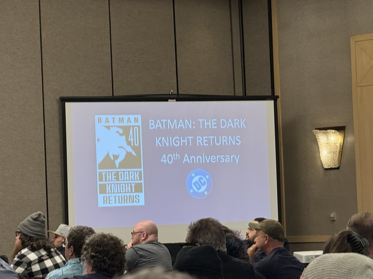 topcowmatt's tweet image. Very cool to hear Klaus Janson and Frank Miller discuss the upcoming 40th anniversary of Dark Knight Returns!  

#wearecomicspro #comicspro