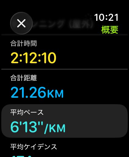 来週ハーフマラソンの大会なのに今月全然走れてないから今日長めに走るぞー！

と思って、調子のってハーフマラソン走り切ってしまった笑