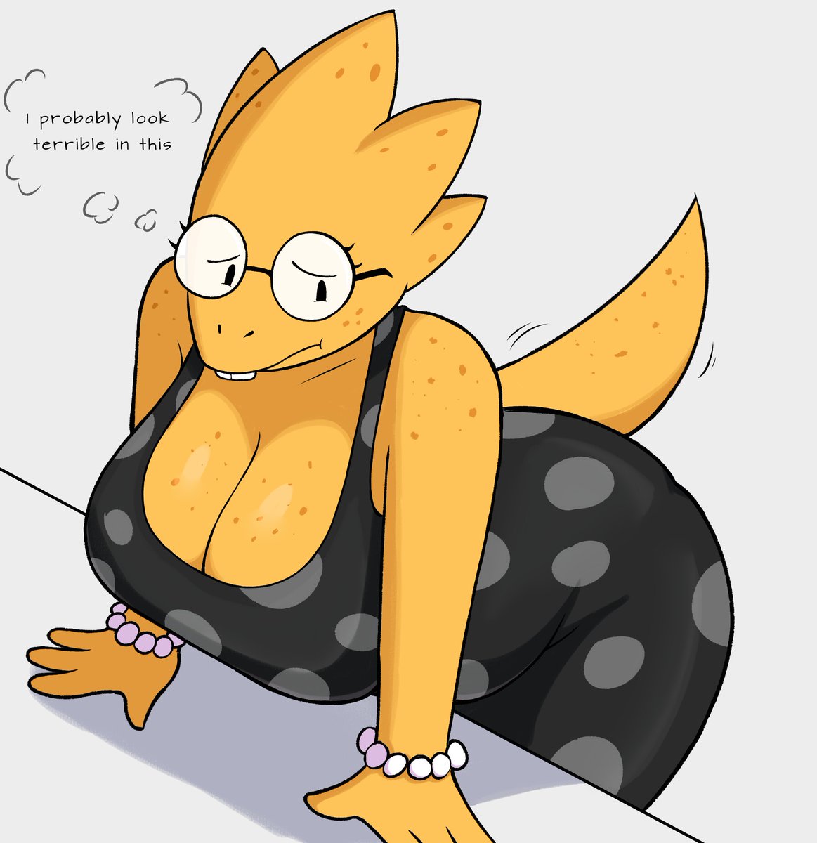 Poor man's attempt at drawing Alphys