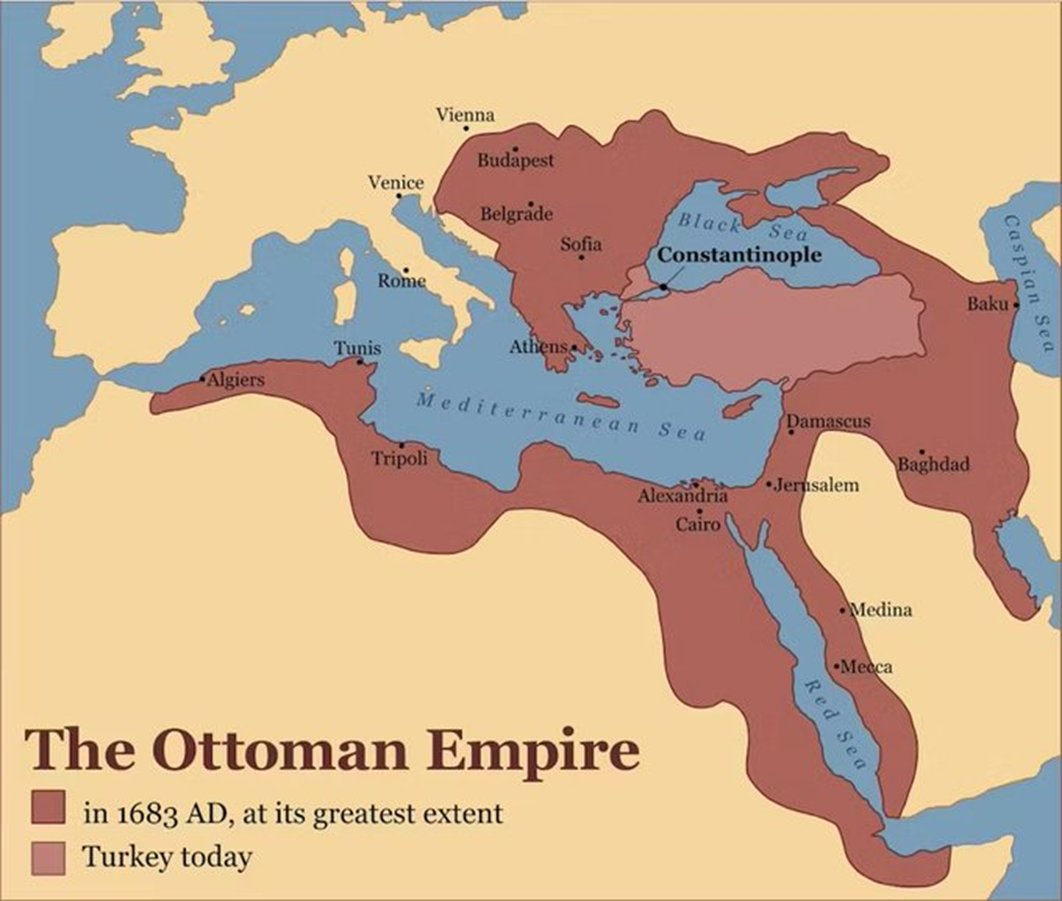 Turkey today vs. Turkey as the Ottoman Empire