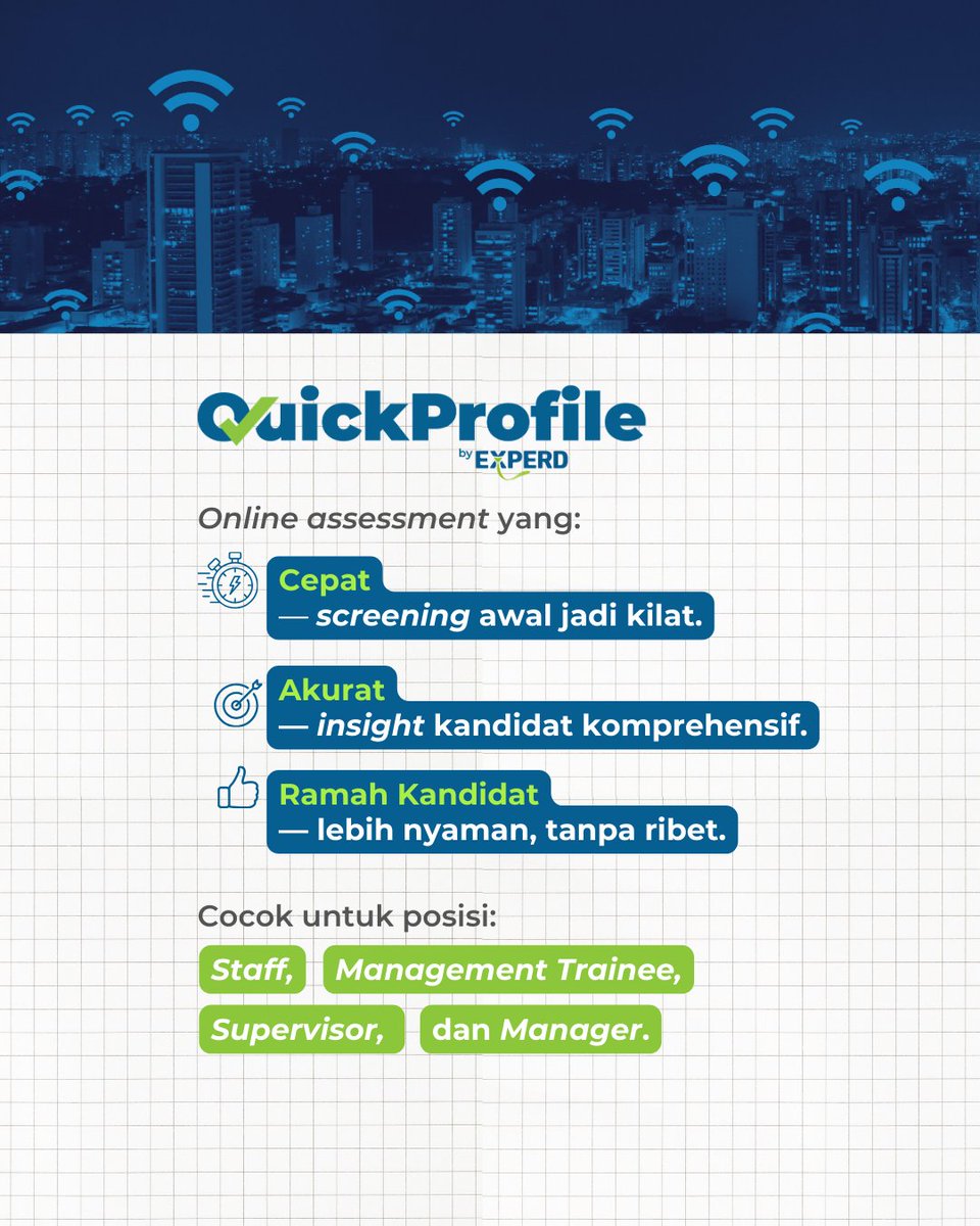 hariankompas's tweet photo. Ini saatnya ubah seleksi jadi pengalaman yang menyenangkan untuk kandidat dan efisien untuk perusahaan.
Hubungi EXPERD untuk informasi lebih lanjut. https://t.co/raiuuNy0gH
@experd #experd #quickprofile #rekrutmen #talenta #Info https://t.co/wHuuoo7rRz