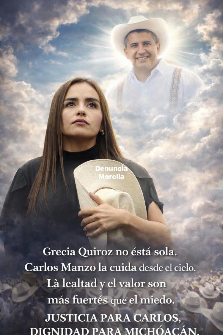 GreciaMich2027's tweet photo. Hoy queremos hablarle al corazón de México.

No desde el enojo, no desde la confrontación, sino desde la esperanza. Desde la convicción de que nuestra tierra merece justicia, memoria y unidad.

Hoy expresamos nuestra solidaridad con Grecia Quiroz. Alzar la voz cuando otros prefieren el silencio requiere valentía. Sostener una postura cuando soplan vientos en contra no es fácil. Recordar lo que se advirtió no provoca división: defiende la verdad.

Grecia se ha convertido en el eco de la voz de Carlos Manzo. Una voz que, aunque hoy no esté físicamente entre nosotros, sigue resonando en la conciencia colectiva. Carlos no solo fue una figura pública; fue parte de una etapa, de un momento que marcó a muchas personas. Mantener viva esa memoria no responde a intereses, responde a justicia.

La justicia que merece Carlos Manzo es la misma justicia que merecen todos los michoacanos. Justicia no como consigna, sino como derecho. Justicia que esclarezca, que investigue, que responda. Justicia sin colores ni intereses, con compromiso absoluto con la verdad.

Hoy México debe ser solidario. El dolor por la ausencia de Carlos puede vivirse de manera distinta en cada persona, pero sus consecuencias alcanzan a toda la sociedad. La ausencia dejó un vacío que impacta decisiones, emociones y rumbo colectivo. Esa realidad no pertenece a un grupo: nos involucra a todos.

Este es un momento para unirnos, no para dividirnos. Para exigir con respeto, no para desacreditar. Para confiar en que las instituciones harán su parte y recordar que la memoria no debe silenciarse.

Sabemos también que hay intentos por fracturar lo que ha nacido con convicción. Desde diferentes frentes se busca dividir el movimiento del sombrero, partirlo, debilitarlo. Sin embargo, las convicciones no se rompen con estrategias; se fortalecen ante la adversidad. La gente está cansada de una clase política que ha vivido a costillas del miedo, administrándolo y utilizándolo como herramienta de control. Ese miedo que Carlos Manzo perdió. Al perder el miedo, se volvió eterno en la conciencia de su pueblo.

Creemos en una sociedad que no se rinde. Creemos en una ciudadanía que no olvida. Creemos en la esperanza como motor de cambio.

Y reiteramos con claridad: este medio y este equipo no reciben ningún cobro de funcionario ni de dependencia alguna. Hablamos desde la convicción, desde la responsabilidad y desde el ejercicio pleno de la libre expresión. Somos responsables de lo que publicamos.

Porque se trata de justicia, de memoria y de dignidad, el silencio no es opción.
México merece verdad.
Carlos merece justicia.
Y cada mexicano merece un país seguro.