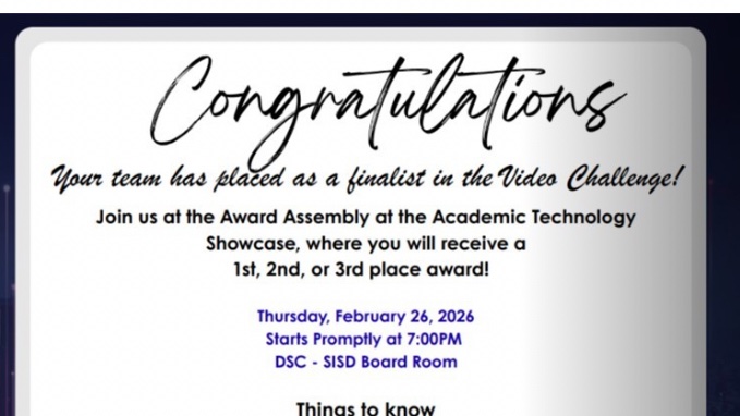 HERNANDO_MS's tweet image. Great job Super Star Hernando students! finalist for the IMAGINEIT Video Challenge!  Thank you Coach Munoz!  #CHASING100