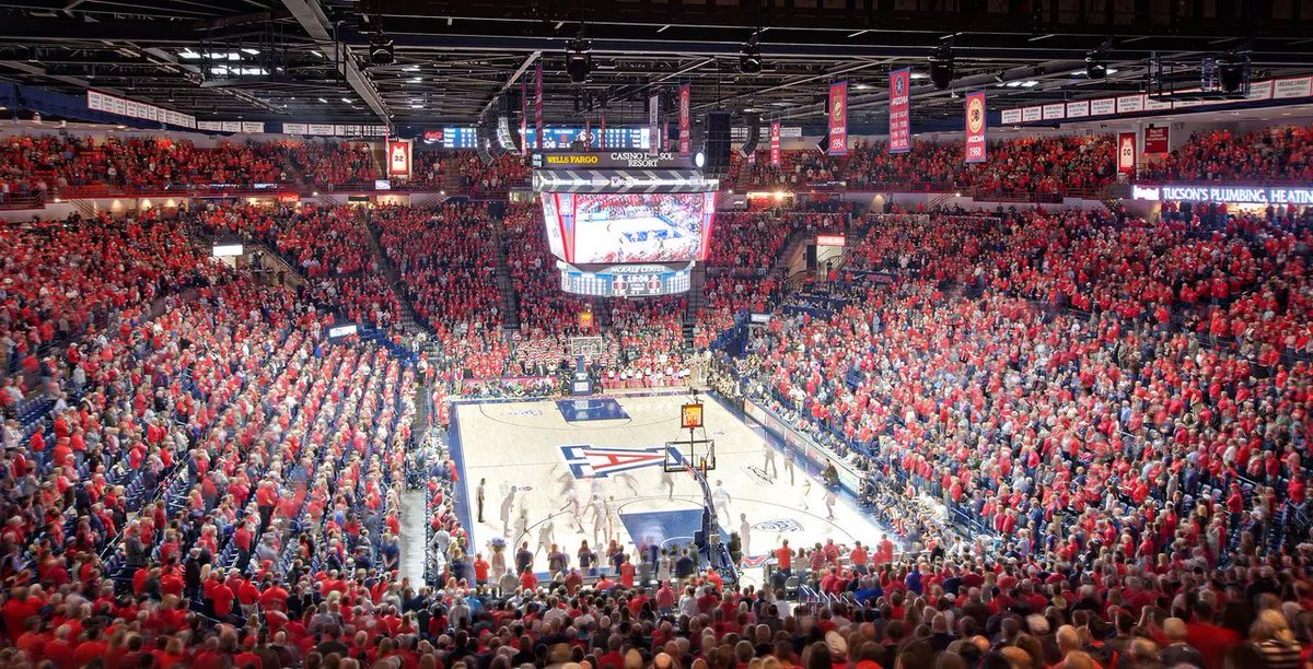 WCCSG_'s tweet image. West Coast Arena of the day! 🏀

McKale Center

Location- Tucson, Arizona
School- Arizona 
Capacity- 14,688
Opened- 1973

What's your all-time favorite game that took place at McKale Center? 

Rate it on a scale of 1-10