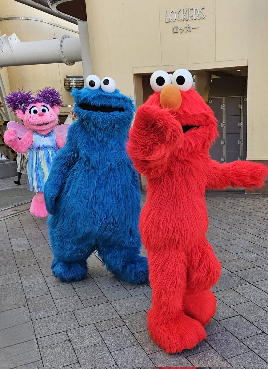 セサミご入場❤💙🩷 #usjファン #セサミストリート