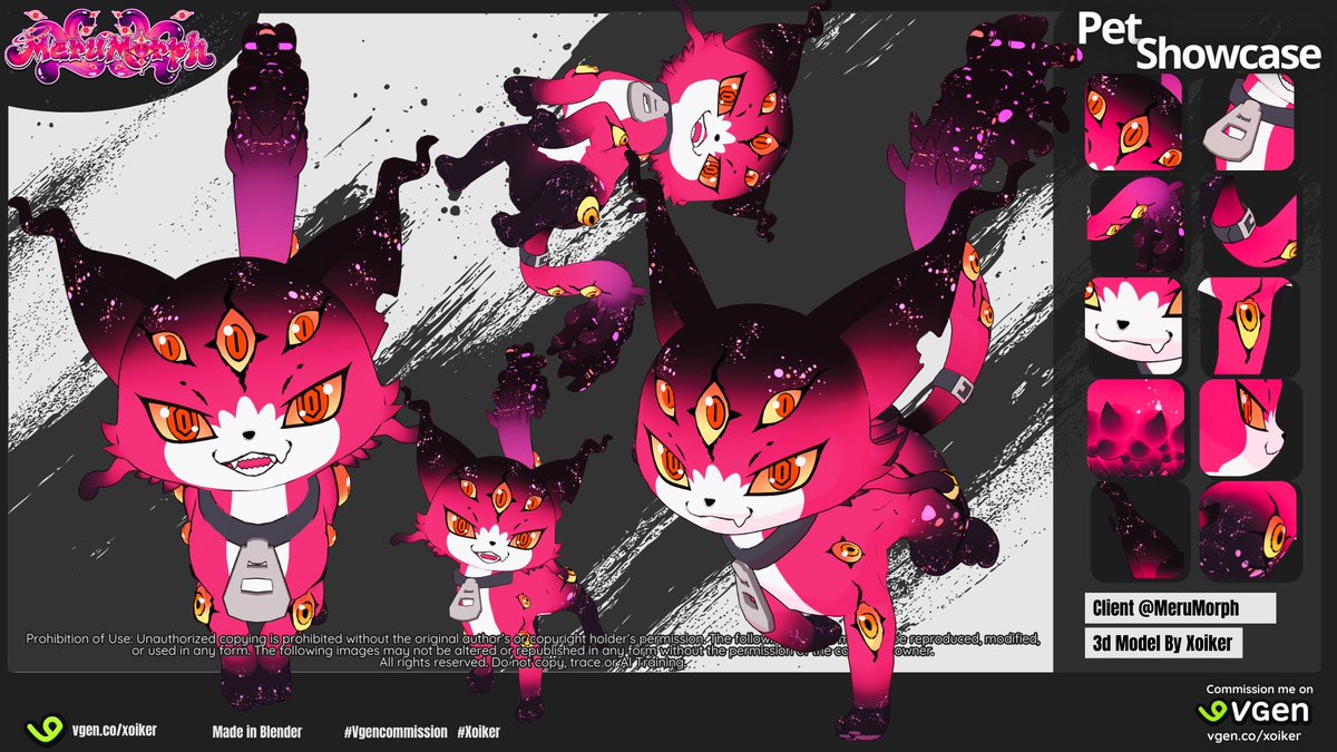 xoiker31344's tweet image. VTuber Showcase
📷 [3D Pet Blender Commission]
▸ For MeruMorph
A custom 3D model made from scratch in Blender — perfect for streaming and content creation!
Commission info 📷 vgen.co/xoiker
📷 #vgencommission #blender #VtuberCommunity #byxoiker
