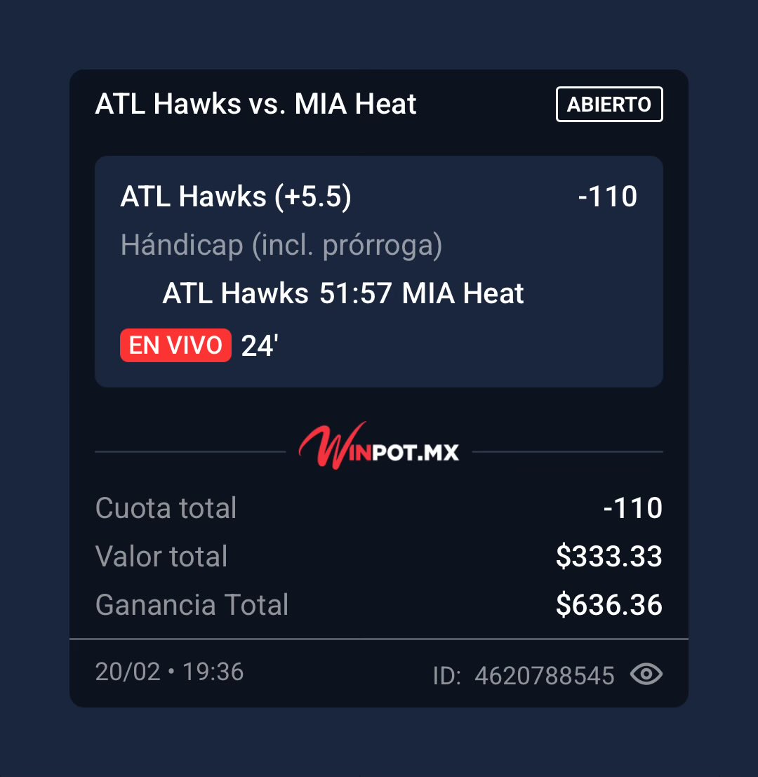 NBA POD 1:

🎯ATL Hawks +5.5 (-110) LIVE🚨🚨🚨