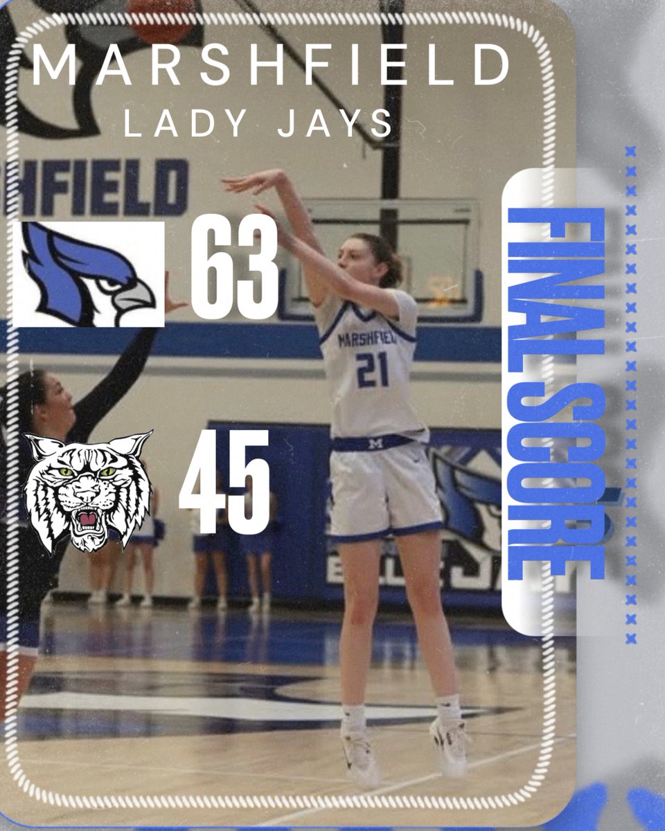 MarshfieldActi1's tweet photo. 🔥🏀 The Lady Jays stay HOT! 🔥🏀
The Lady Jays took down Rogersville tonight to improve to 5-0 in OMC play and 22-3 overall on the season! 💪💙

This team keeps grinding, keeps competing, and keeps stacking wins. Proud of the effort and energy every time they hit the floor! #blu https://t.co/P8y1qYT14P