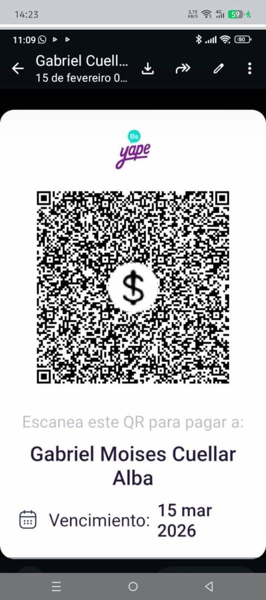 Adalberto Cuellar ex jugador de Bolivar 2007, en el peor año del club, hoy necesita ayuda,está internado en un hospital público y requiere ayuda, si está en tu posibilidad,está el QR de la familia. Ánimos Adalberto!