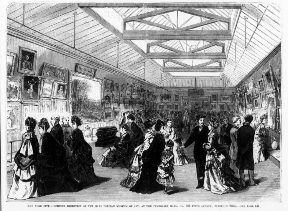 raisinghistory's tweet photo. #OnThisDay in 1872, the opening reception of
@metmuseum is held at 681 Fifth Ave.

This event was held for only subscribers to attend, with the public opening occurring later in the Spring.  

#museum #museums #art #arthistory #nychistory https://t.co/18ljzWtL4E
