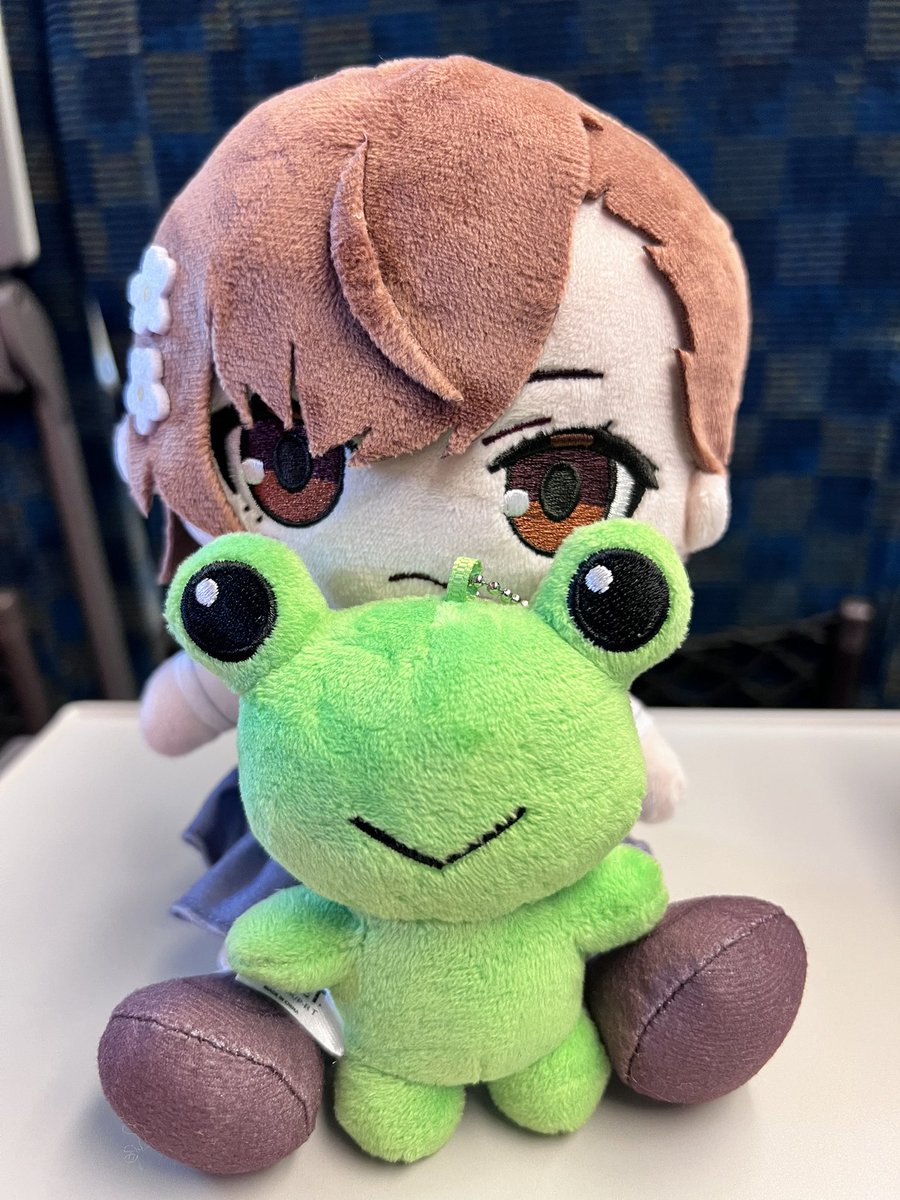 目的地に到着しましたー！⚡️ くまモンに会えて嬉しそうなみこぬい