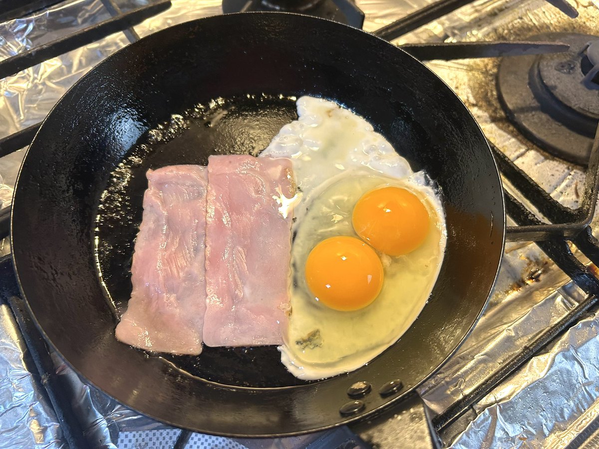 朝ごはんにベーコンエッグ作ってたら双子ちゃん出てきた🥚
何気に家で二黄卵を見るの初めてかもしれない🐣✨