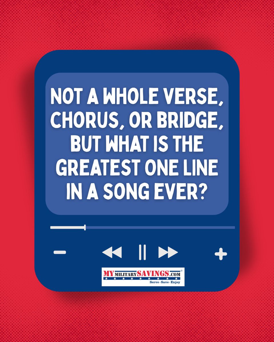 MyMilitarySvgs's tweet image. 🤔 I have to be honest I don't know what I would pick for this one. What do you think do you have one that comes to mind?

#MMS #oneline #sing

mymilitarysavings.com