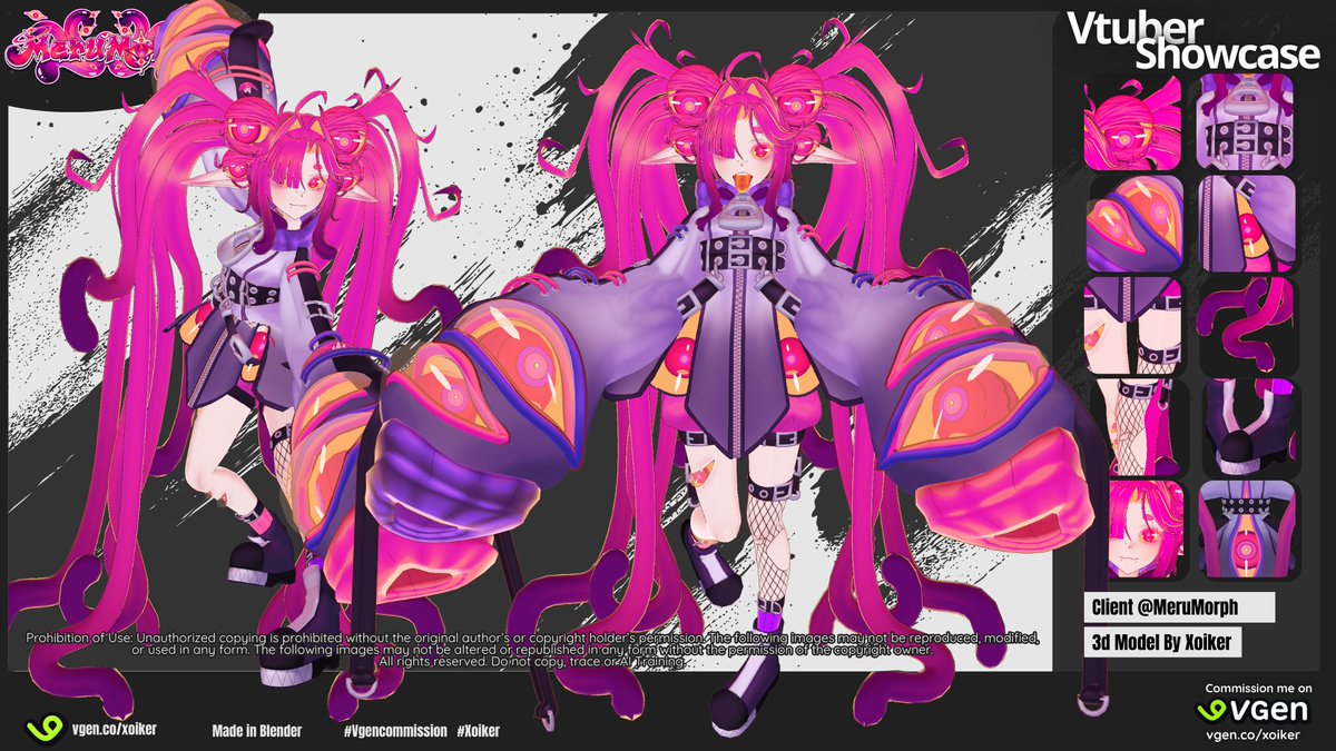 xoiker31344's tweet image. VTuber Showcase
📷  [3D Model Blender Commission]
▸ For MeruMorph
A custom 3D model made from scratch in Blender — perfect for streaming and content creation!
Commission info 📷 vgen.co/xoiker
📷 #vgencommission #blender #VtuberCommunity #byxoiker