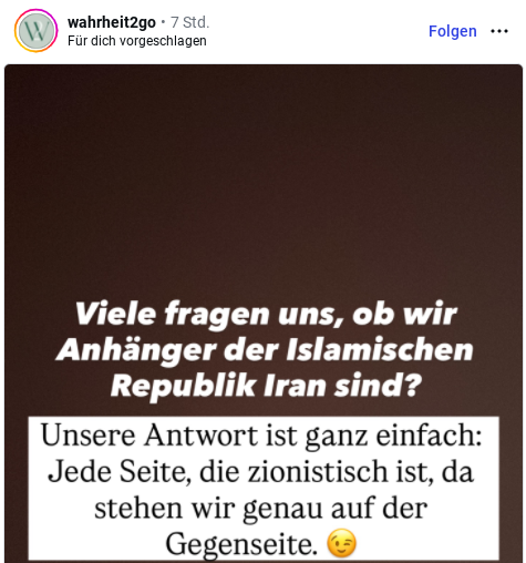 Unsere Antwort ist ganz einfach 🇮🇱

Jede Seite, die Gewalt gegen Frauen u. Mädchen sowie Kinder unterstützen..
sowie Gewalt u. Terrorismus als "Freiheit" fordern, gegen Kulturen u. Menschen verschiedener Ethnie u. Religion... 

da stehen wir genau auf der Gegenseite.