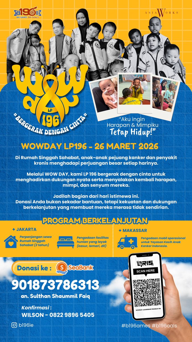 champagneojan's tweet image. Hallooo temen-temen, kindly help RT &amp;amp; LIKE ya.

Aku dan komunitasku lagi jalanin WOW DAY untuk support anak-anak pejuang kanker &amp;amp; penyakit kronis. Saat ini kita lagi fundraising untuk mobil operasional yayasan kanker di Makassar, serta fasilitas dan perpanjangan sewa rumah