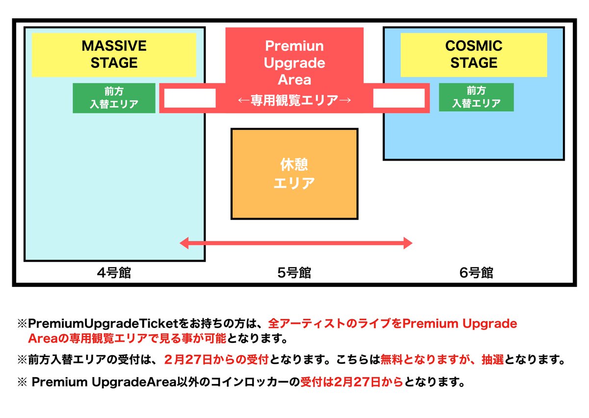 🥇Premium Upgrade Ticket🎖️ 📍両ステージを前方で観覧できる