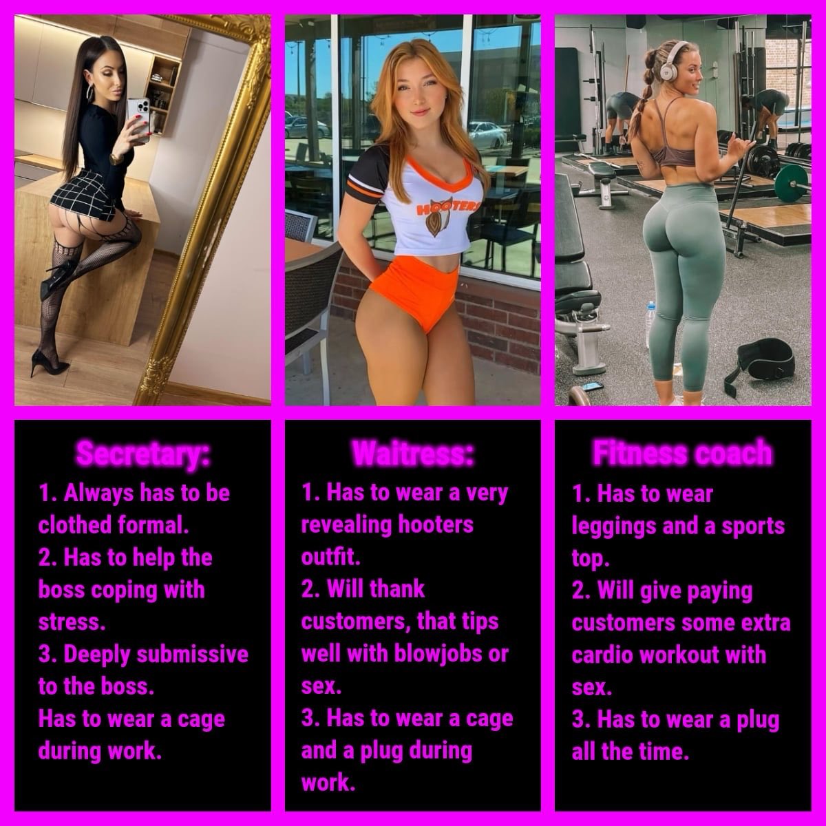 Drs96270197's tweet photo. Cual les gustaría más?🙊 yo sexetraria o camaperra 😏 #sissy #sissyespañol #sissyguide #sissycation #sissytask #goon #gooner #goonboi #feminization #trans #ladyboy #shemale #hrt #slut #sex https://t.co/V8qEQYLrUu