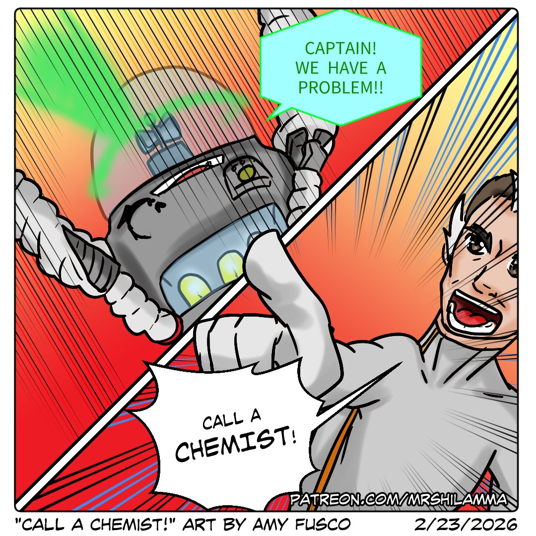 KappaKafeStudio's tweet photo. "Call A Chemist" #SpaceDadJoke 8 https://t.co/chC2wxqRvN