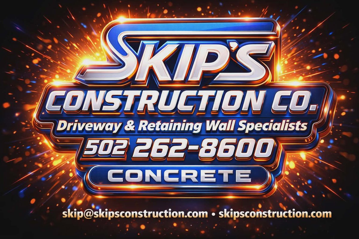 skipsconstco's tweet photo. Concrete Driveway and Retaining Wall Specialist in Louisville KY since 1992. A+ BBB. https://t.co/IJRJsAWnhg https://t.co/jZDnvZFbDS
