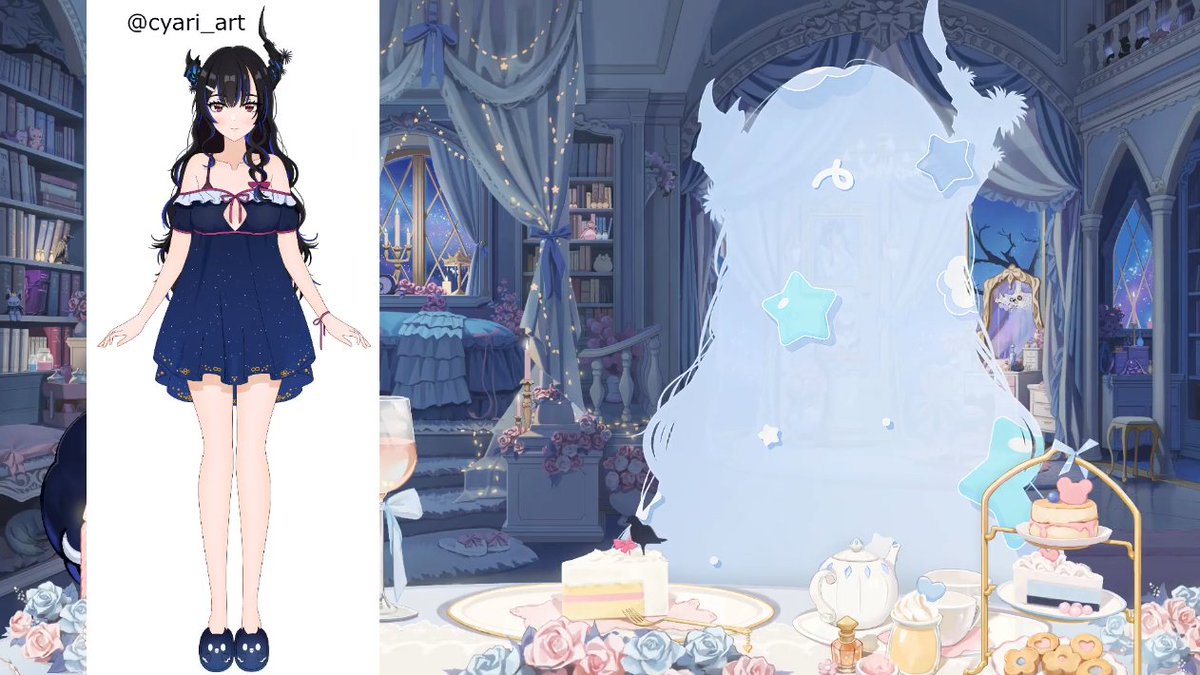 Finally made it to an outfit reveal stream. I can now die happy😋
#NighttimePrincess  #RissaLIVE