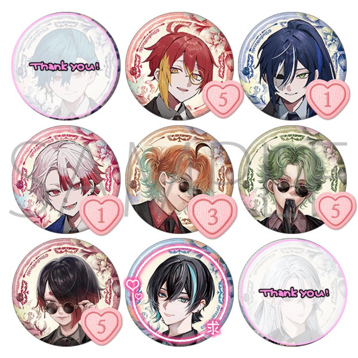 交換】 あくねこ 4周年 グリッター 缶バッジ 譲 ☆フェネス ボスキ