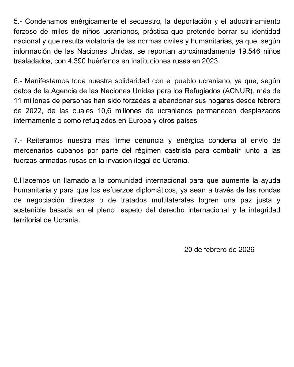 ODCA_org's tweet image. 🇺🇦A cuatro años de la invasión a gran escala de Ucrania por parte de Rusia, la ODCA y la @Red_UPLA condenamos enérgicamente la agresión, reafirmamos nuestro respaldo a la soberanía ucraniana y exigimos el cese inmediato de las hostilidades. 

Llamamos a la comunidad internacional