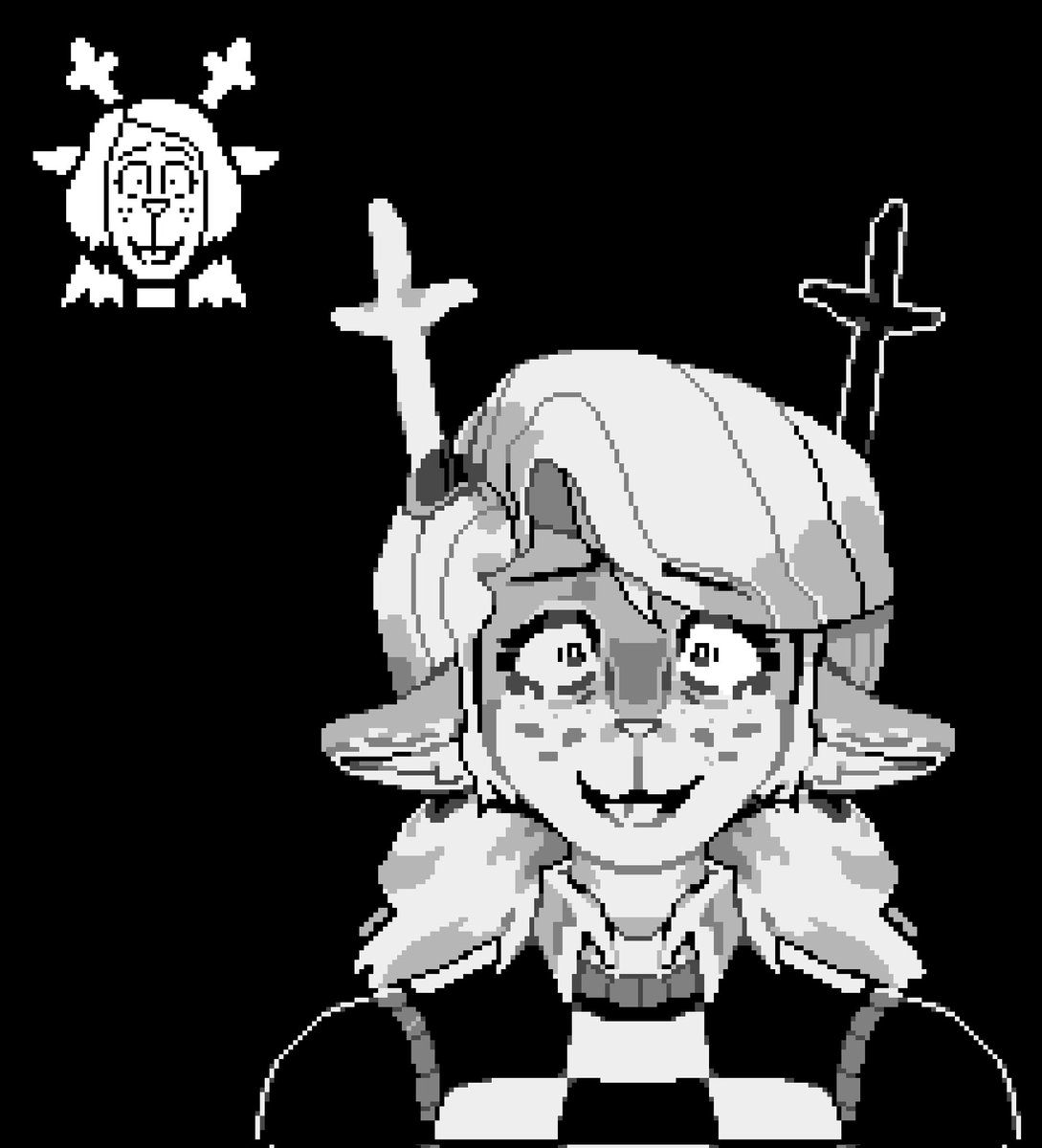 Nobody asked me about this or invited me to collabe, but I liked the idea of ​​drawing Noelle exactly like this, so why not?❄
#DELTARUNE #Noelle