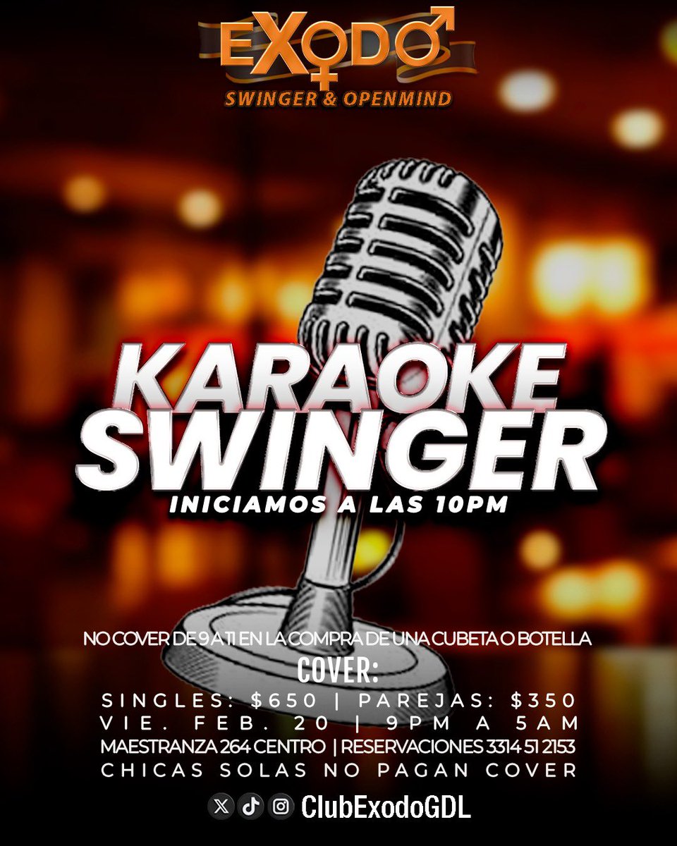 Recuerden llegar temprano, Karaoke única 10:00 PM
No Cover de 9-11