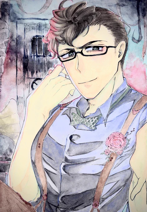 #初描きの推しと最近描いた推しを比べてみる ロベリアの場合 恥ずかし過ぎてしぬぅ ←2023年 2026年2月→