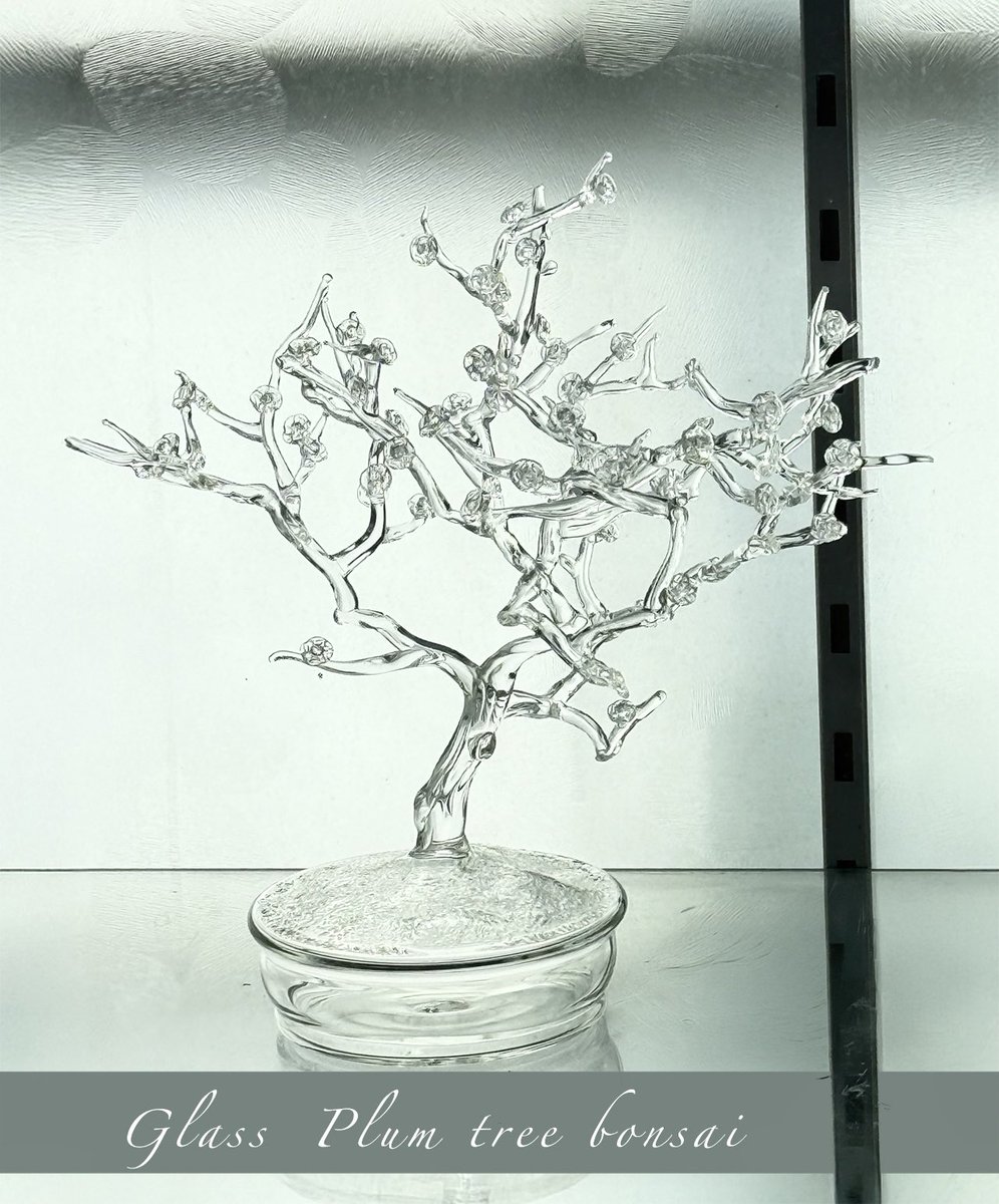 木に関係あるやつ 『ガラス細工の盆栽』🪴です。 全て透明ガラスで作り