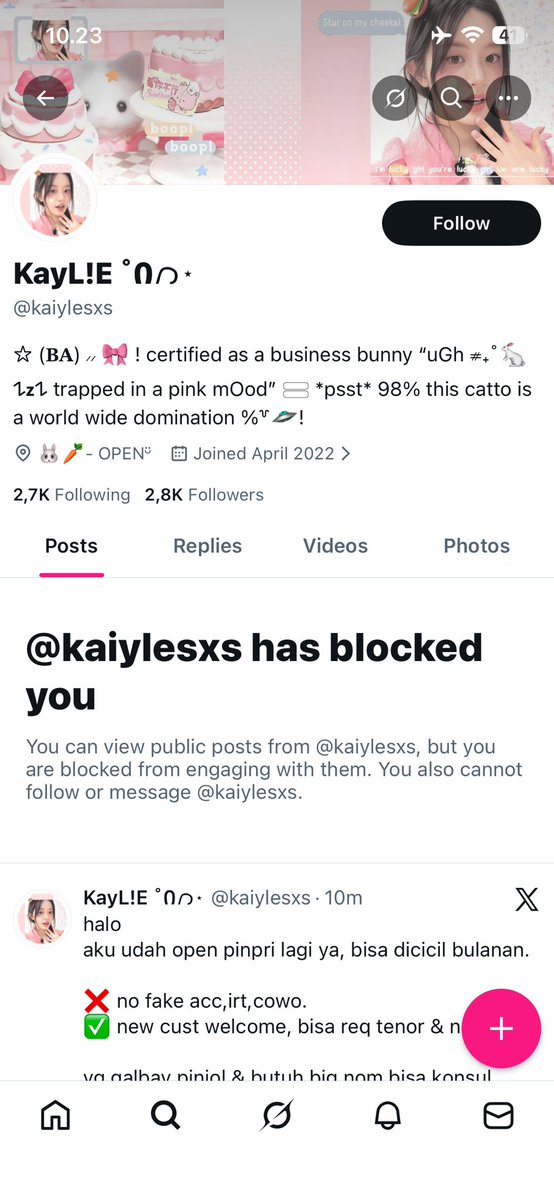 baclter's tweet image. Guys izin minjam ht yaa

Help repost postingan ini &amp;amp; bantu rnb @kaiylesxs 😔, layout aku dicuri… padahal ada nick “bell” di ava nya &amp;amp; aku di blockir😭🖖🏻. Sudah pasti peniup ni orang @kaiylesxs 

#zonauang