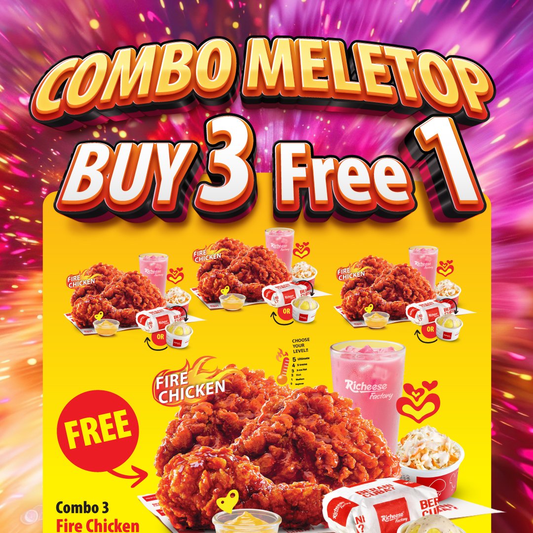 syioknya's tweet photo. Richeese Factory Buy 3 Free 1 Fire Chicken:
👉 https://t.co/0rrKiJl9aY

*****
Buy F&amp;B Voucher on Shopee:
👉 https://t.co/6oIODP9sVZ https://t.co/NHVZ4f2O14