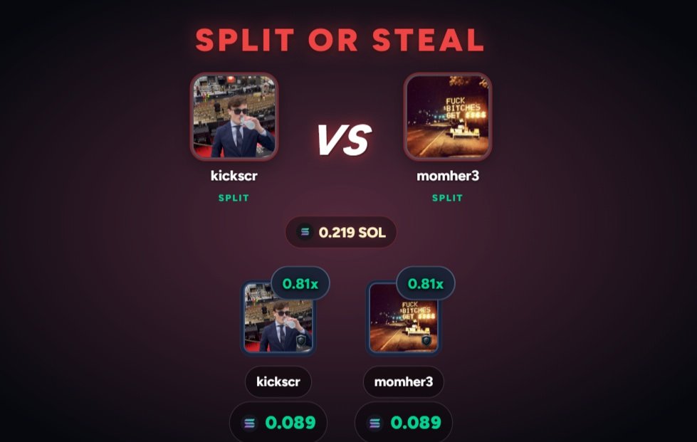 enddotfun's tweet image. 🚨 3 SOL GIVEAWAY 🚨 end.fun

2 winners. SPLIT or STEAL? 👀

Comment your choice below. Winners in 48h ⏳ Choose wisely.