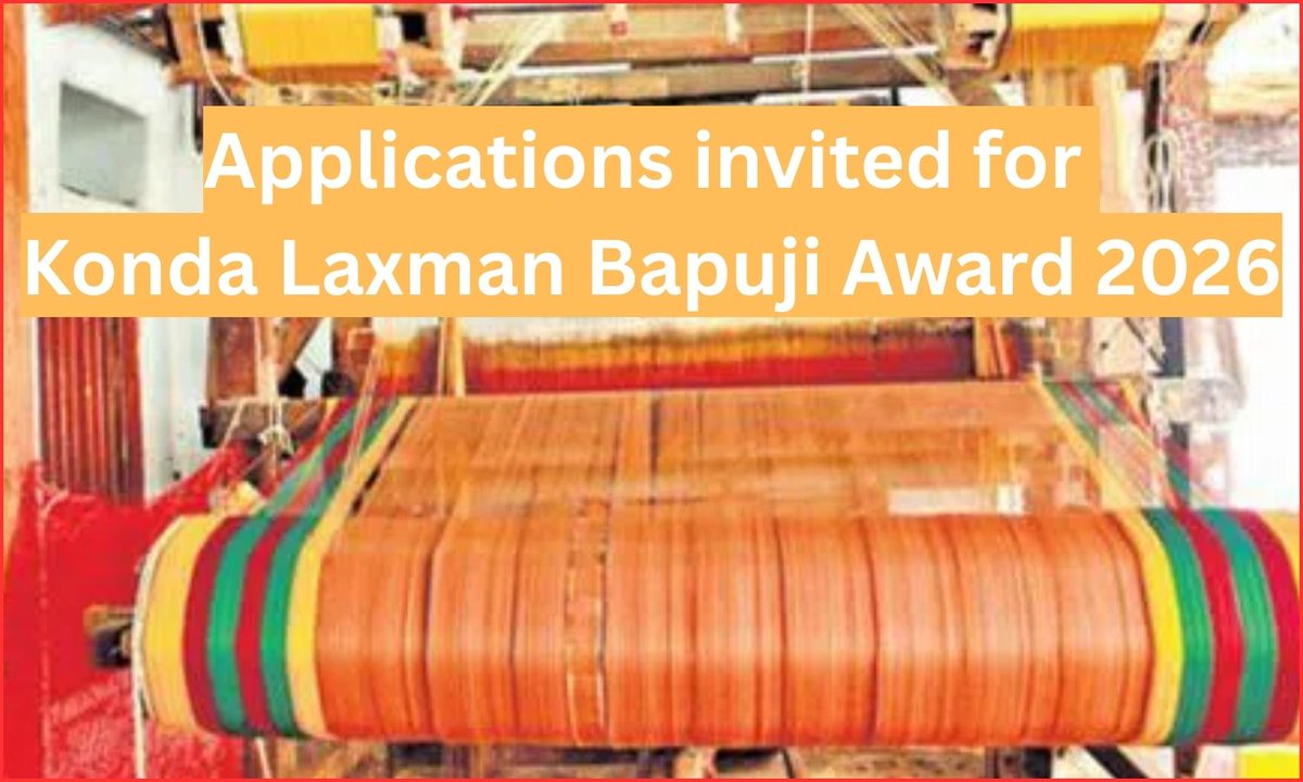 Charminar_News's tweet image. قومی ہینڈلوم ڈے پر کونڈا لکشمن باپوجی ایوارڈ 2026 کے لیے درخواستیں طلب، حکومت نے اہلیت اور آخری تاریخ جاری کر دی۔

charminarnews.in/konda-laxman-b…

#HandloomExcellence #NationalHandloomDay #TelanganaGovernment