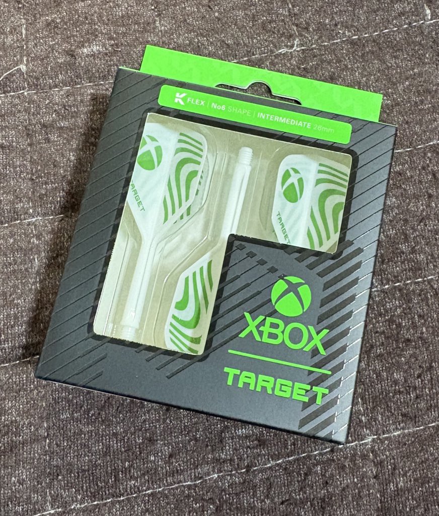 alice00_seriesS's tweet photo. xboxコラボのダーツフライト
成型フライト使わないけど買わねばと・・・
#xboxjp
#targetjapan
#ダーツ
#kflex https://t.co/eoTgn9hDqN