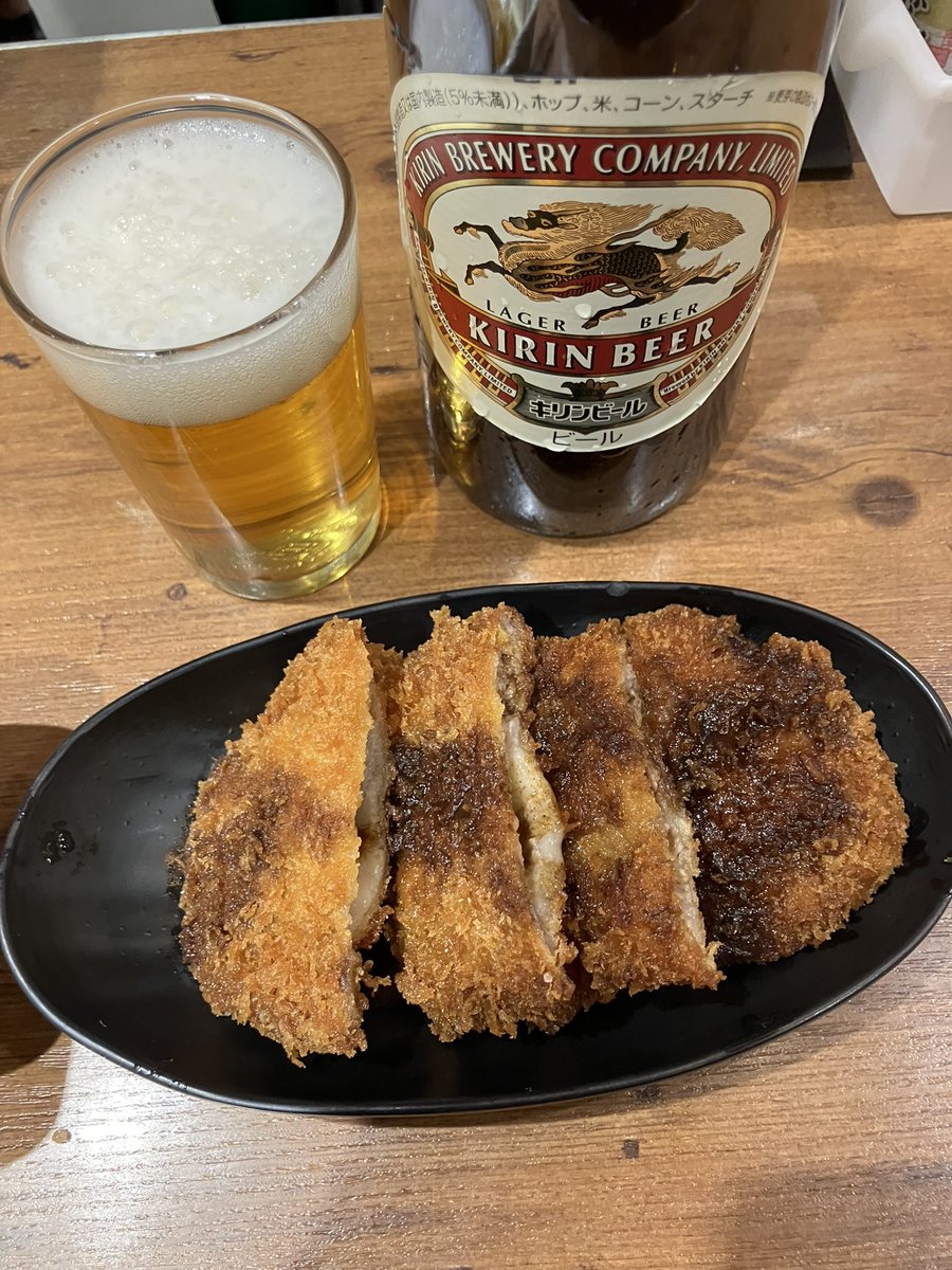 🍺朝カツ（笑）
わかさぎ唐揚げに毎度のビフカツで😋
今日は何をしよう・・・