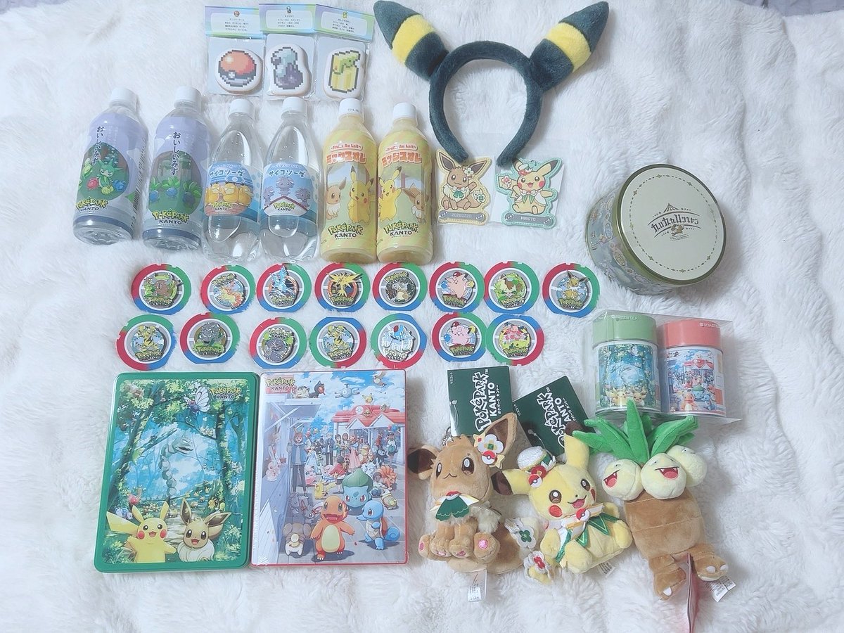 ポケパークお土産沢山買った❕ 缶系パッケージ可愛すぎてパケ買いし