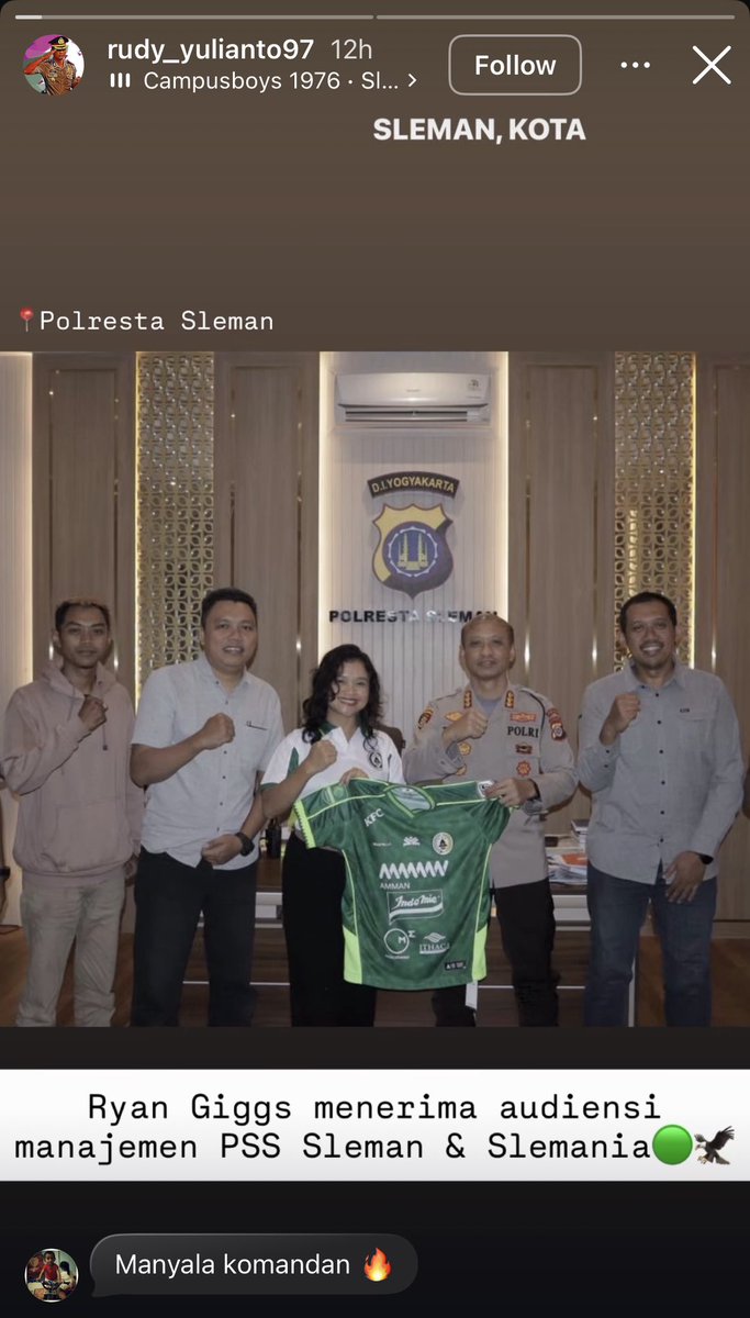 slemaninside's tweet image. Plh Kapolresta Sleman kalau dilihat-lihat hobi bola gak? Hehehe 

#PSSday