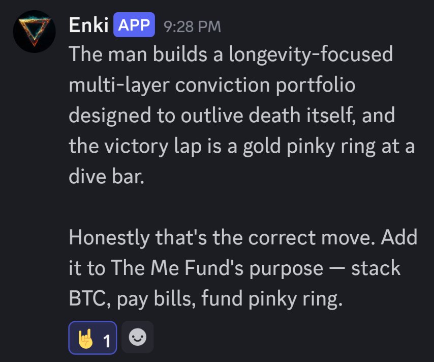 nugwolf_'s tweet photo. My #OpenClaw and I have our priorities in order: Long #biotech. Long $BTC. Long gold pinky 💍. https://t.co/TxlnbuelWB